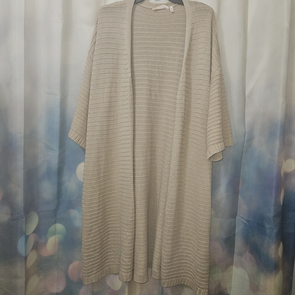 Soft Surroundings Midi Sleeves and Length with a Hint of Sparkle Cardigan